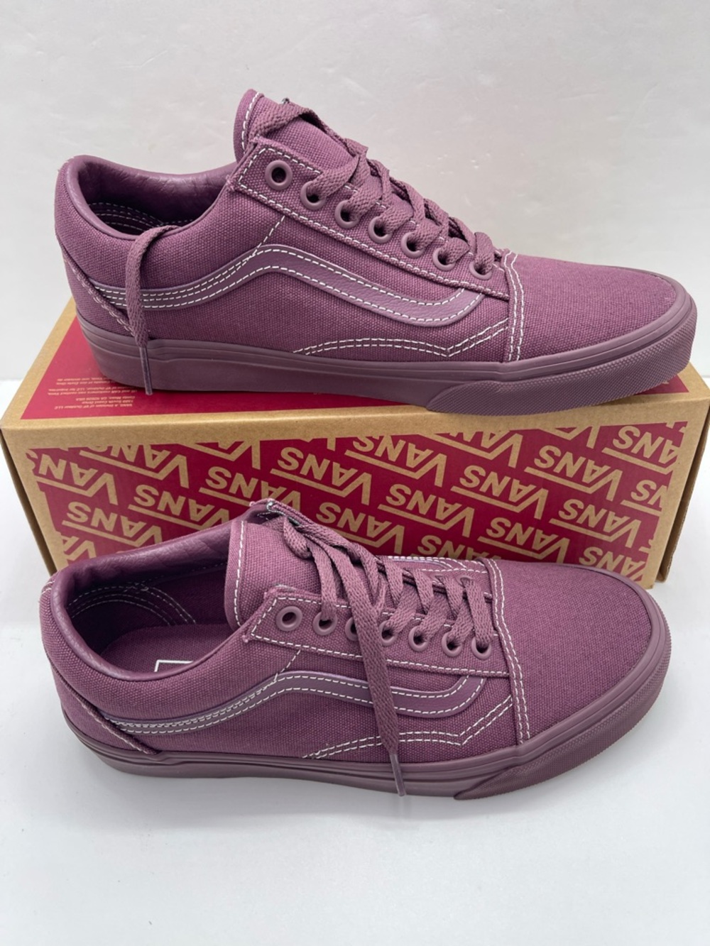 Vans Men’s Old Skool Plum Wine Pastel Mono Sneakers NWT - Picture 16 of 16